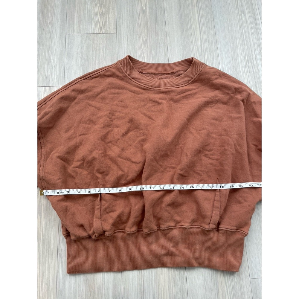 Aerie Burnt Orange Crewneck Sweatshirt Size XL Women's Autumn Casual Lounge - Picture 4 of 5
